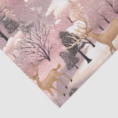 Whimsical Pinke Winterlandschaft (4) Seidenpapier (Detail)