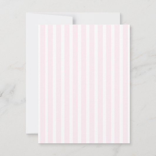 Whimsical Pinstripe Bow Wedding speichern das Datu Save The Date (Rückseite)
