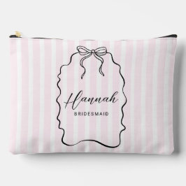 Whimsical Pinstripe Bow Wedding Zubehörtasche