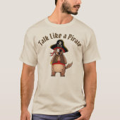 Whimsical Pirate Dog Character Unisex T-Shirt (Vorderseite)