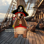Whimsical Pirate Dog Character Unisex T-Shirt