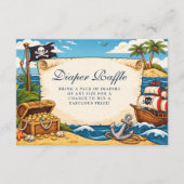 Whimsical Pirate Ship Adventure Diapper Raffle Begleitkarte (Vorderseite)