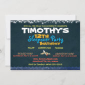 Whimsical Pirate Sleep Over Birthday Party Einladu Einladung (Rückseite)