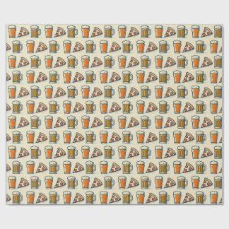 Whimsical Pizza and Beer Pattern Geschenkpapier