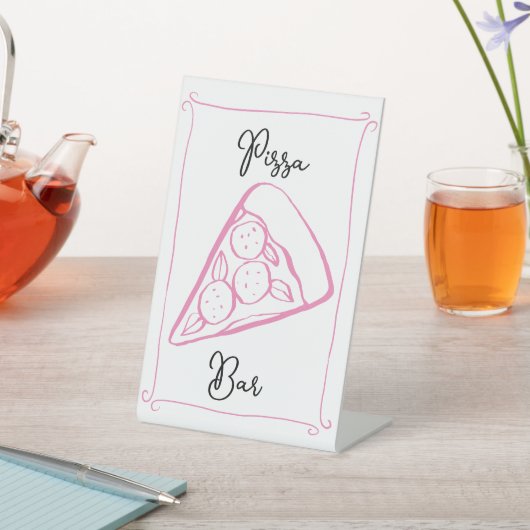 Whimsical Pizza Bar Sign Sockelschild (In SItu)