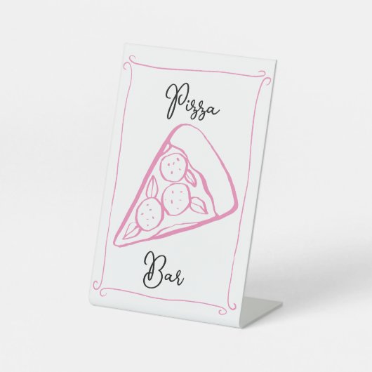 Whimsical Pizza Bar Sign Sockelschild (Vorderseite)