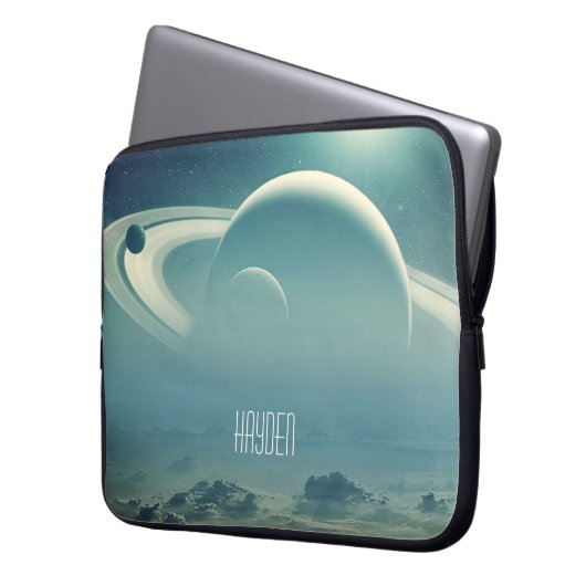 Whimsical Planets Space Dreamscape Personalised Laptopschutzhülle (Vorderseite Links)