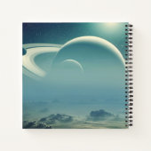 Whimsical Planets Space Dreamscape Personalised Notizblock (Rückseite)