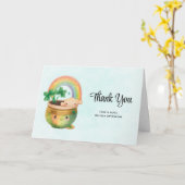 Whimsical Planter mit Regenbogen & Klee Vielen Dan Karte (Gelbe Blume)