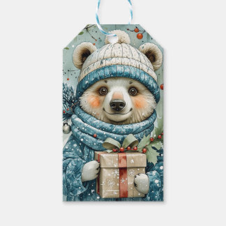 Whimsical Polar Bear Christmas Geschenkanhänger