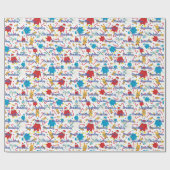 Whimsical Polar Bear Penguin Reindeer Design Geschenkpapier (Flach)