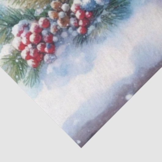 Whimsical Polar Bears & Kakao in Forest Decoupage Seidenpapier (Ausschnitt)