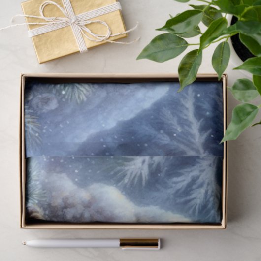 Whimsical Polar Winter Book Reading Decoupage Seidenpapier (Geschenk)