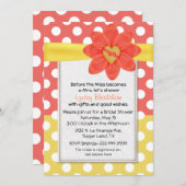 Whimsical Polka Dot Bridal Dusche Einladung (Vorne/Hinten)