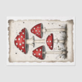 Whimsical Polka Dot Fairy Mushrooms AW7 Decoupage Seidenpapier (Vorderseite)