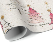 Whimsical Polka Dot Tree Christmas Decor Geschenkpapier (Rolleneckpunkt)