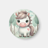 Whimsical Pony in a Pastel Forest Magnet (Vorne)