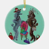 Whimsical Poodle Keramikornament (Vorne)