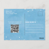Whimsical Pool Party Haie QR-Code-Website Postkarte (Rückseite)