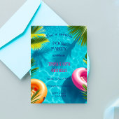Whimsical-Poolparty-Geburtstagseinladung Einladung