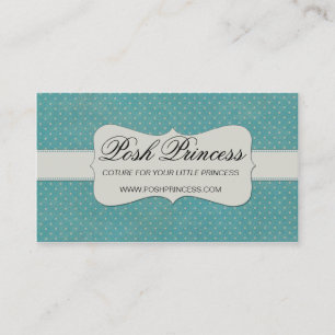 Whimsical Posh Boutique Business Card Visitenkarte