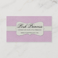 Whimsical Posh Princess Boutique Business Card
