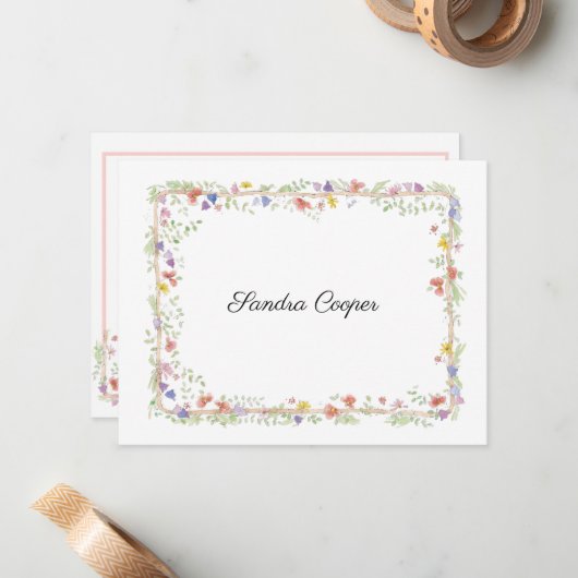 Whimsical Positionen von Ihrem Schreibtisch aus ei Mitteilungskarte (Vorderseite/Rückseite Beispiel)