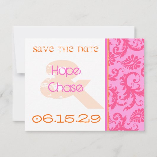 Whimsical Poster Style Foto Wedding Save the Date (Rückseite)
