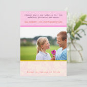 Whimsical Poster Style Foto Wedding Save the Date (Stehend Vorderseite)