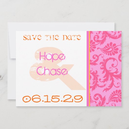 Whimsical Poster Style Foto Wedding Save the Date (Rückseite)