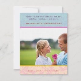 Whimsical Poster Style Foto Wedding Save the Date