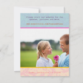Whimsical Poster Style Foto Wedding Save the Date