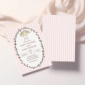 Whimsical Preppy Coquette Pastel Lemon Baby Shower Einladung