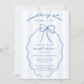 Whimsical Preppy Something Blue Brautparty Einladung (Vorderseite)