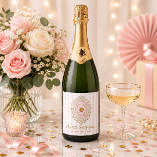 Whimsical Press für Champagner-Geburtstag Schaumweinetikett