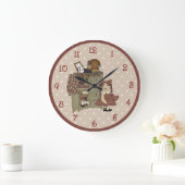 Whimsical Primitive Raggedy Ann Große Wanduhr (Zuhause)