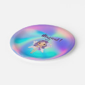 Whimsical Princess Fairy Birthday Pappteller (Schrägansicht)
