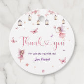 Whimsical Princess Fairy Birthday Party Danke Geschenkanhänger (Vorderseite)