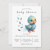 Whimsical Printable Duck Baby Duck Einladung (Vorderseite)