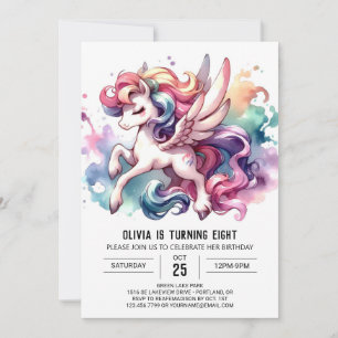 Whimsical Printable Horse zum Geburtstag Einladung
