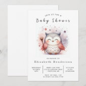 Whimsical Printable Owl Baby Dusche Einladung (Vorne/Hinten)
