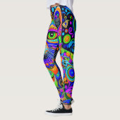 Whimsical Psychedelic Cat All-Over-Print-Leggings Leggings (Links)