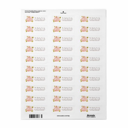 Whimsical Pumpkin Address Labels (Vorne)