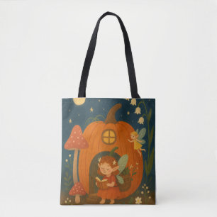 Whimsical Pumpkin Fairy House Totbeutel Tasche