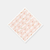 Whimsical Pumpkin Fall Floral Baby Shower Serviette (Ecke)