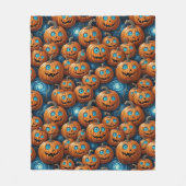 Whimsical Pumpkin Halloween Fleece Blanket (Vorderseite)