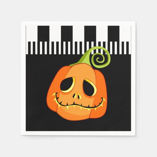 Whimsical Pumpkin Halloween Kostüm Party Serviette (Vorderseite)
