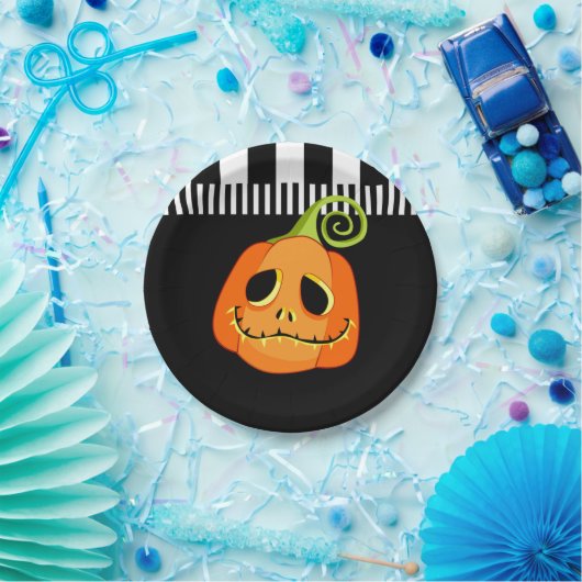 Whimsical Pumpkin-Halloween-Party Pappteller (Party)