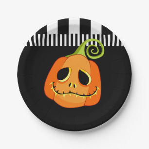 Whimsical Pumpkin-Halloween-Party Pappteller