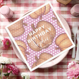 Whimsical Pumpkin Happy Birthday Party  Serviette